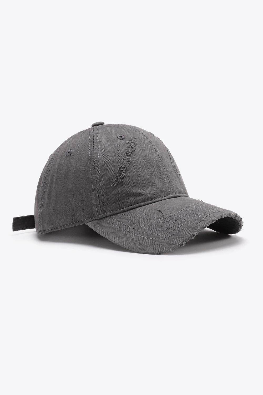 Distressed Adjustable Baseball Cap for Casual Style - Selvanelle