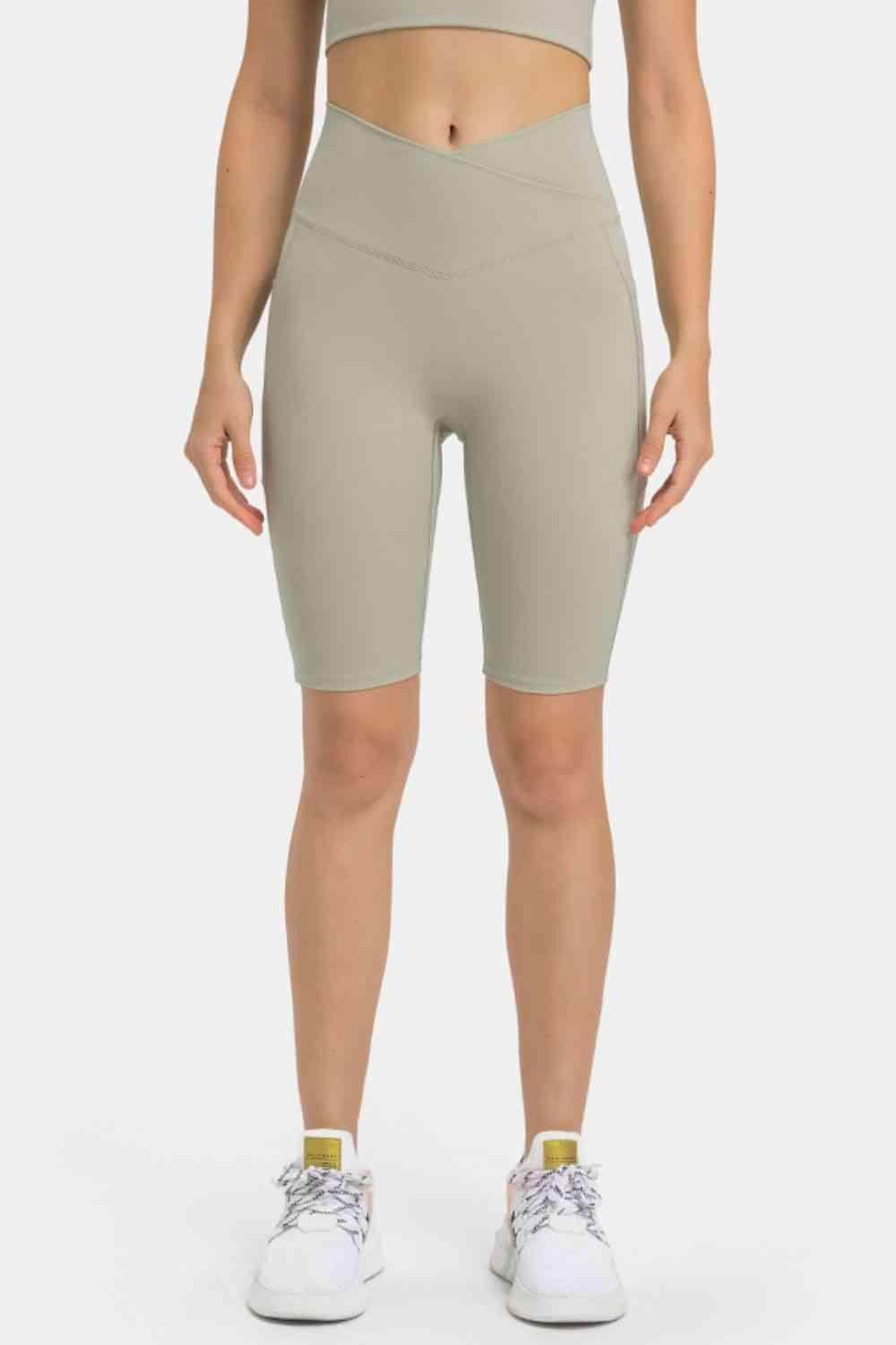 Millennia High Waist Biker Shorts with Pockets for Women - Selvanelle