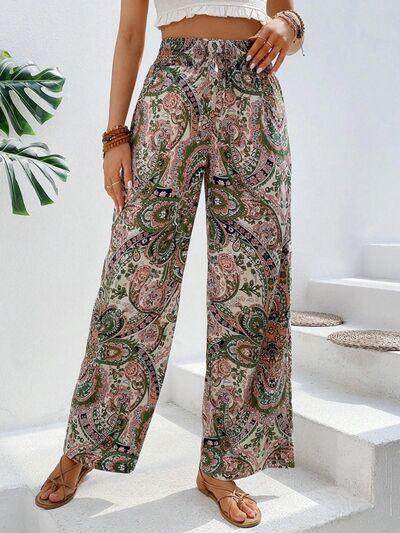 Printed Wide Leg Pants for Stylish Comfort and Fit - Selvanelle