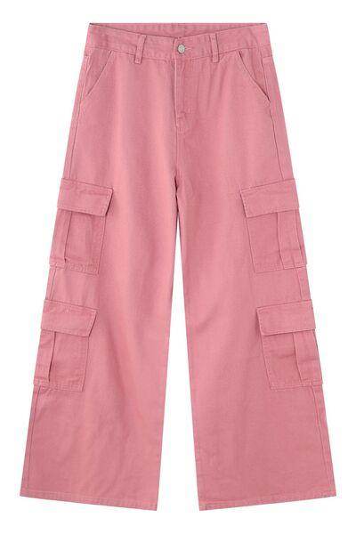 Wide Leg Cargo Jeans for Stylish Comfort and Fit - Selvanelle