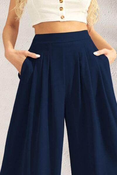 FAM-FAM High Waist Wide Leg Pants for Stylish Comfort - Selvanelle