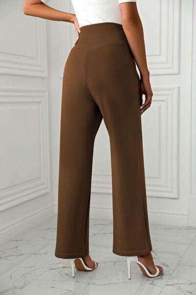 High Waist Straight Leg Pants for Women in Various Sizes - Selvanelle