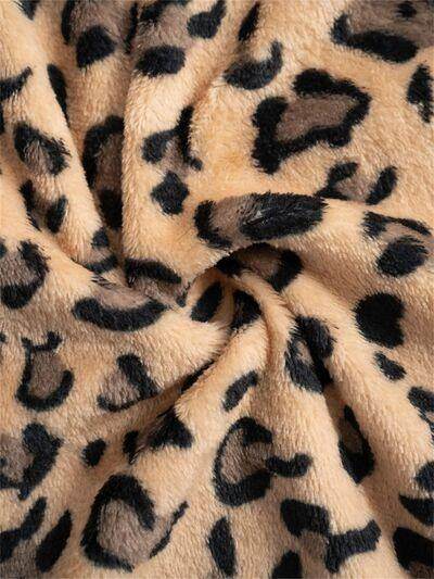 Leopard Wide Leg Plush Pants for Comfortable Stylish Wear - Selvanelle
