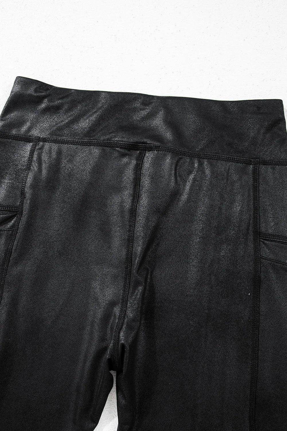 Pocketed V-Cut Waist Leggings for Comfort and Style - Selvanelle
