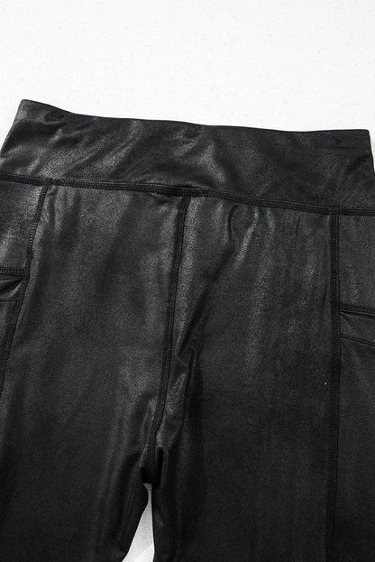 Pocketed V-Cut Waist Leggings for Comfort and Style - Selvanelle