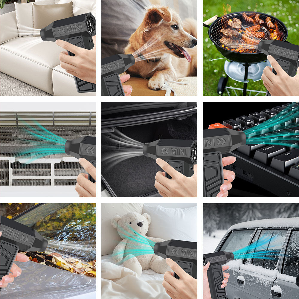 Turbo Fan Electric Air Duster Portable 130000RPM Cleaning Jet Blower Tool Car Blowing Snow 4 Gears adjustable Type-C Charging