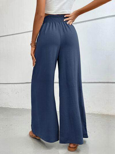 Perfee Wide Leg Pants with Pockets for Women Stylish Comfort - Selvanelle