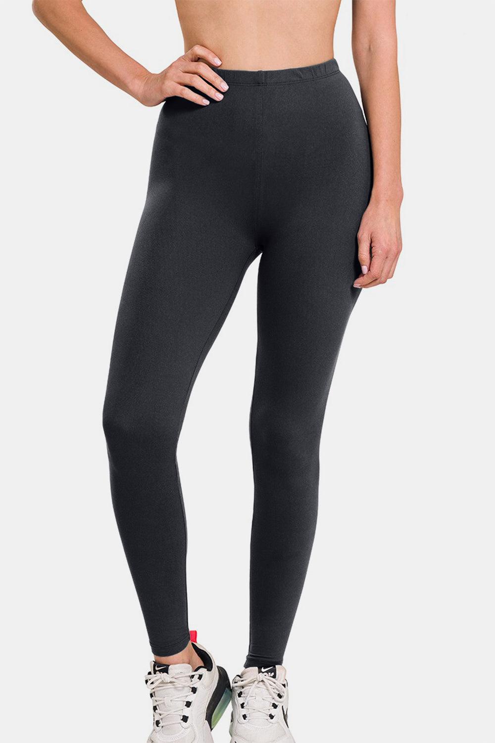 Zenana Premium Microfiber High Waist Leggings for Women