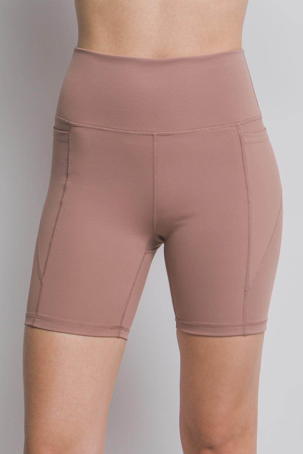 Love Tree High Waist Seam Detail Active Shorts for Women - Selvanelle