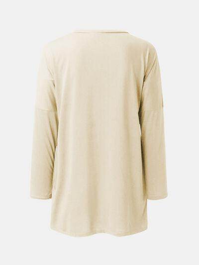 Full Size Round Neck Long Sleeve T-Shirt for Women - Selvanelle