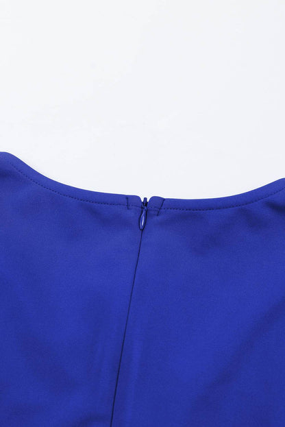 Belted Puff Sleeve V-Neck Jumpsuit - Selvanelle