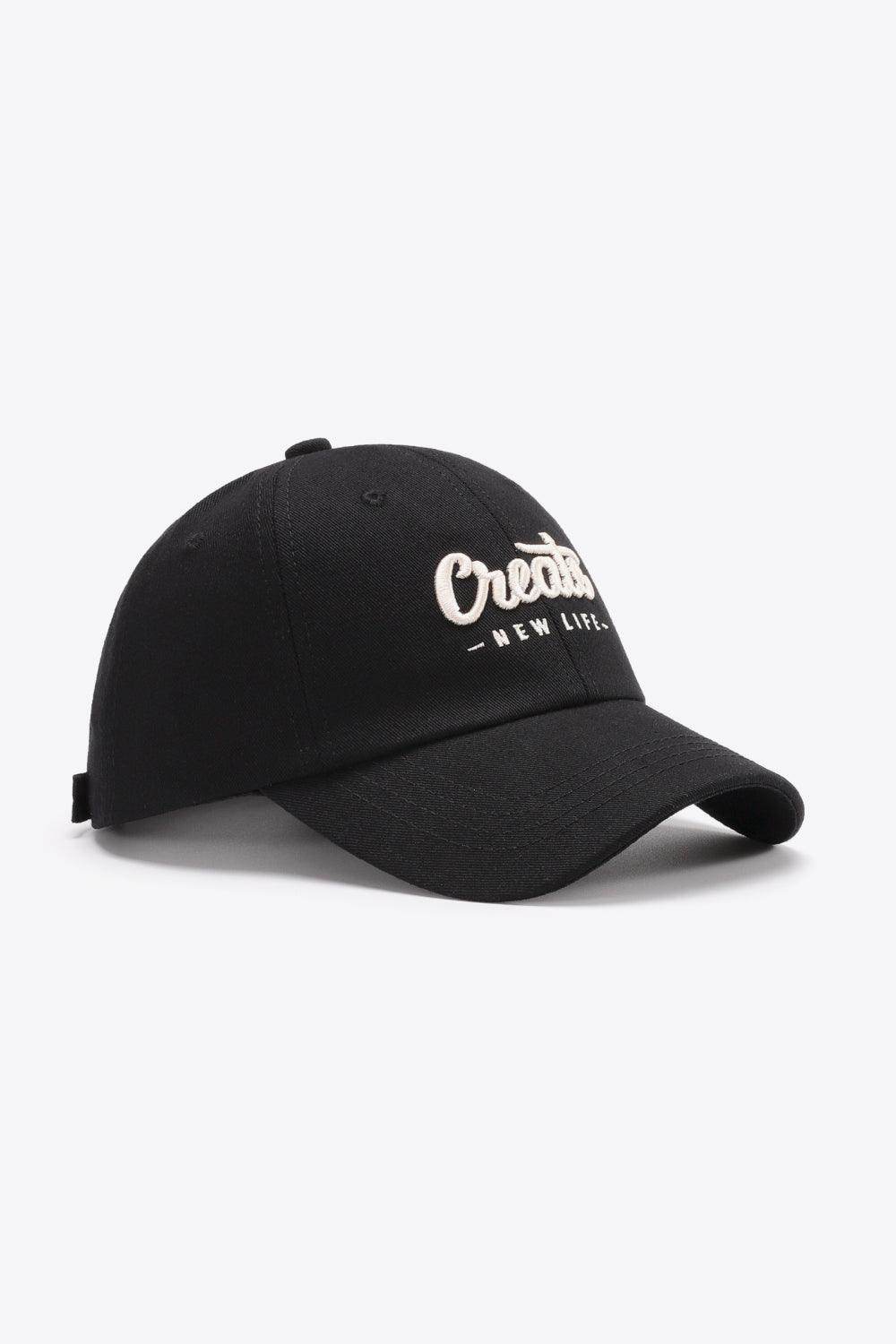 CREATE NEW LIFE Adjustable Cotton Baseball Cap for All Sizes - Selvanelle