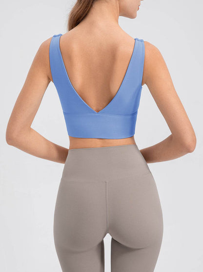 Scoop Neck Wide Strap Active Tank - Selvanelle