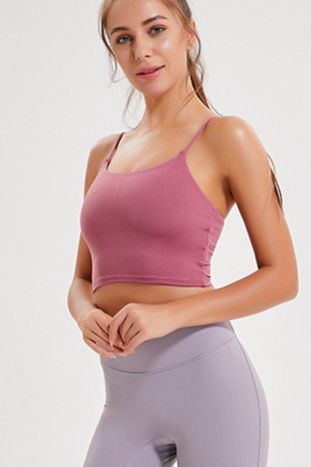 Millennia Feel Like Skin Scoop Neck Sports Cami - Selvanelle