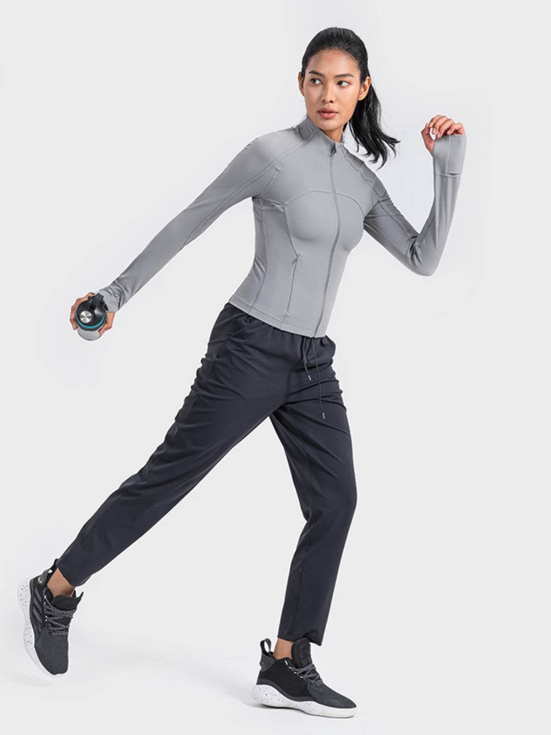 Millennia Zip-Up Long Sleeve Sports Jacket - Selvanelle