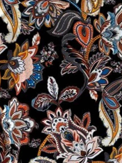 Printed Notched Sleeveless Top for Women in Various Sizes - Selvanelle