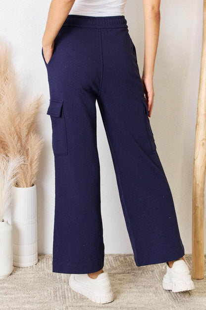 RISEN Drawstring Relaxed Cargo Wide Leg Pants for Women - Selvanelle