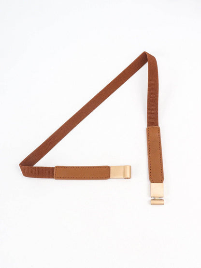 PU Elastic Skinny Belt for Women Adjustable Fashion Accessory - Selvanelle