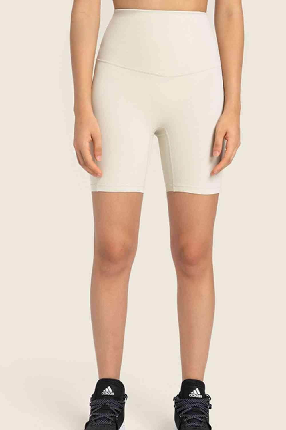Millennia Seamless High-Rise Wide Waistband Biker Shorts - Selvanelle