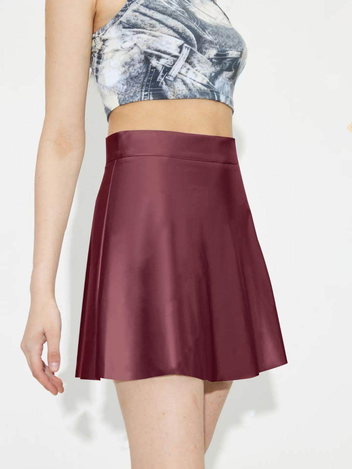 Ruched Mini Skirt with Zipper for Stylish Everyday Wear - Selvanelle