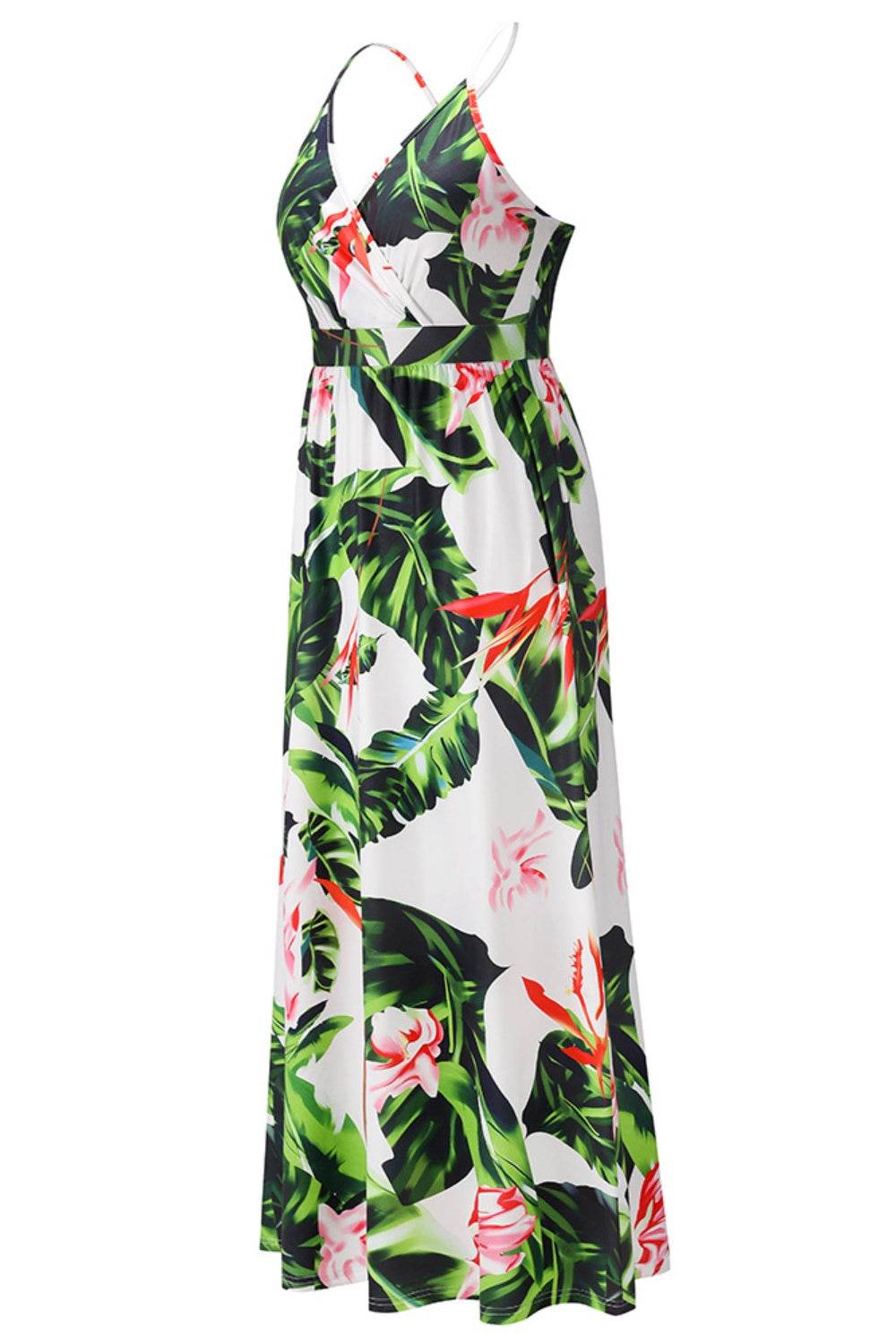 Crisscross Printed Surplice Cami Dress - Selvanelle