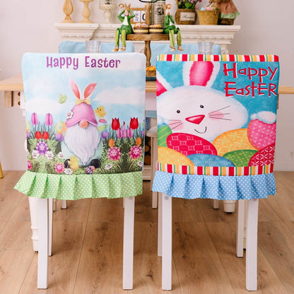 Easter Polka Dot Pleated Hem Chair Cover - Selvanelle