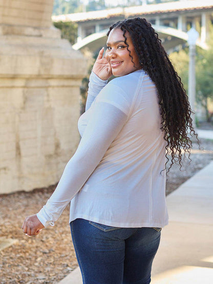 Basic Bae Full Size Round Neck Long Sleeve T-Shirt for All - Selvanelle