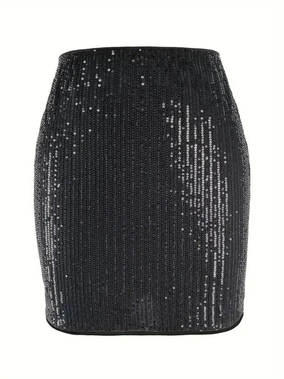 Stylish Sequin Mini Skirt for Party and Night Out