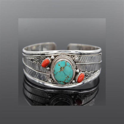 Stylish Turquoise Open Bracelet for Elegant Looks - Selvanelle