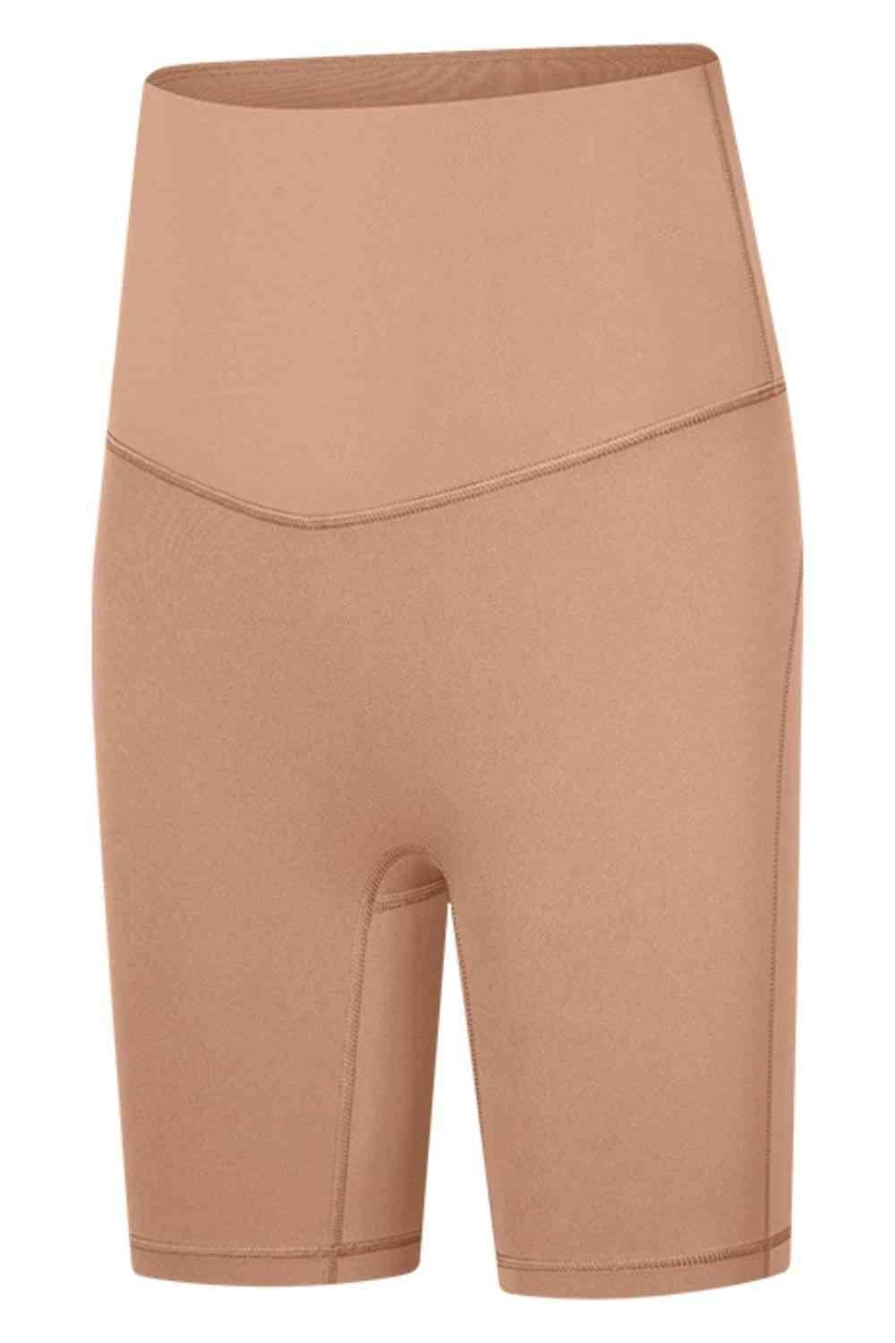 Millennia Seamless High-Rise Wide Waistband Biker Shorts - Selvanelle