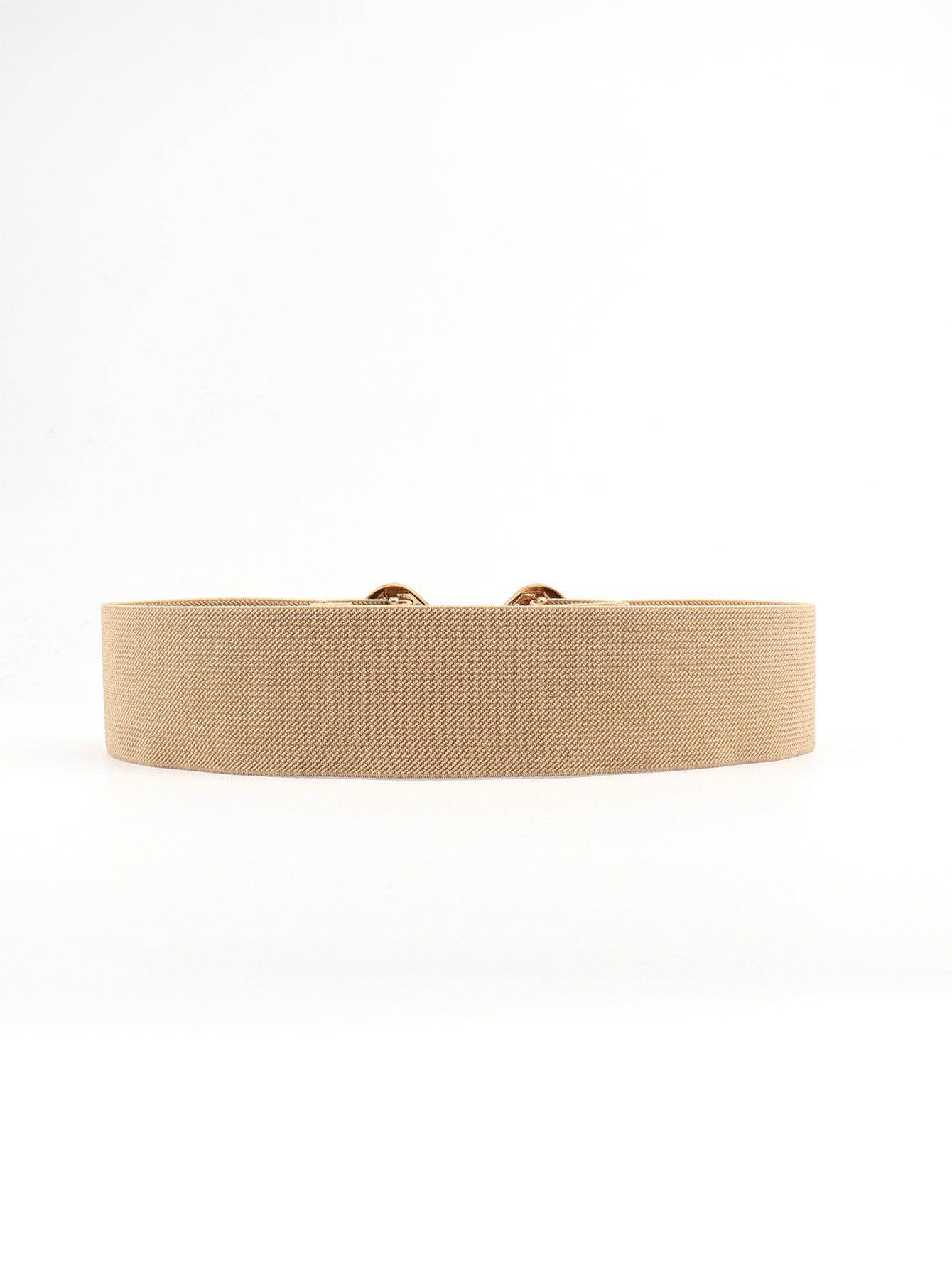 Geometric Buckle Elastic Wide Belt for Stylish Comfort - Selvanelle