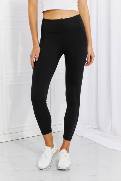 Leggings Depot Full Size Strengthen and Lengthen Reflective Dot Active Leggings - Selvanelle