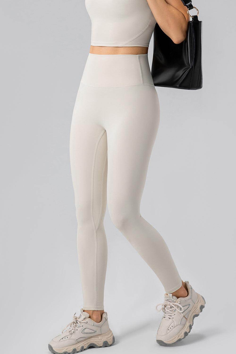 High Waist Wide Waistband Active Leggings for Women - Selvanelle
