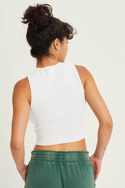 HYFVE Ribbed Knit Cropped Tank Top for Casual Style - Selvanelle