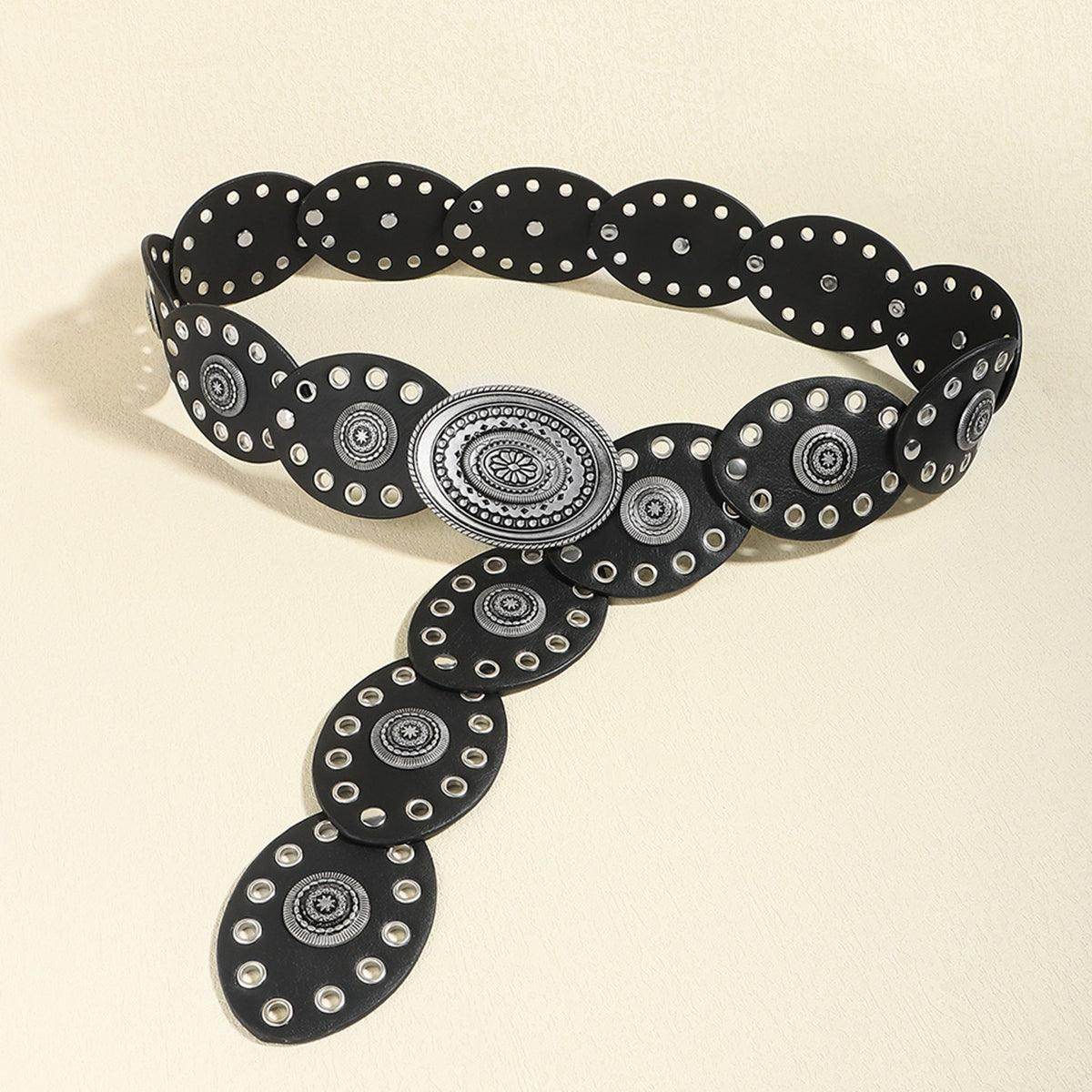 Stylish Oval PU Belt for Men and Women Casual Wear - Selvanelle