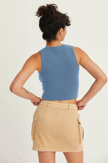 HYFVE Ribbed Knit Cropped Tank Top for Casual Style - Selvanelle