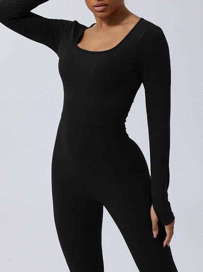 Twisted Backless Long Sleeve Jumpsuit for Women Fashion - Selvanelle