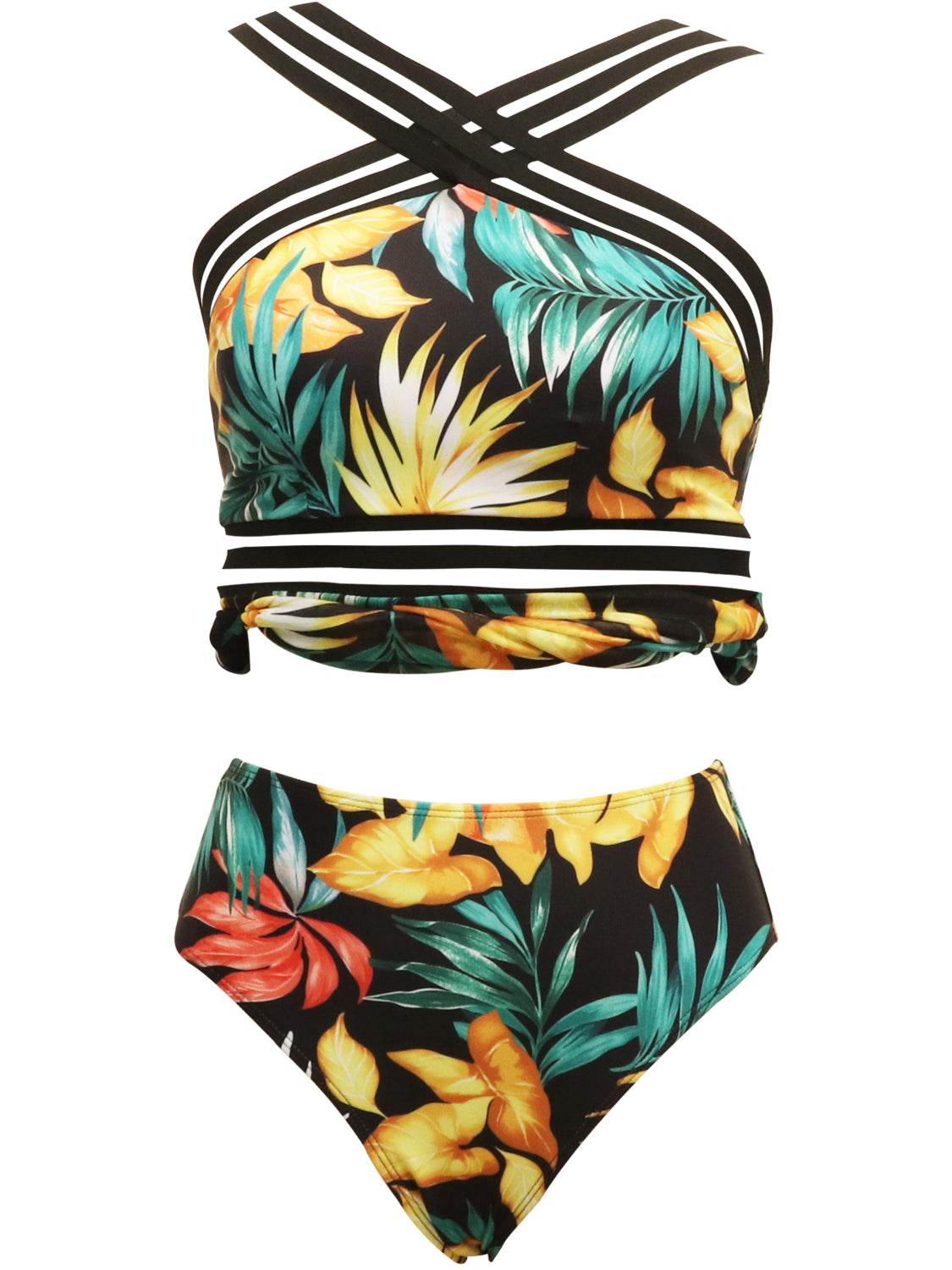 Cutout Printed Two-Piece Swim Set - Selvanelle
