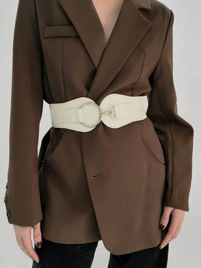PU Elastic Wide Belt for Comfortable Fashion Fit - Selvanelle
