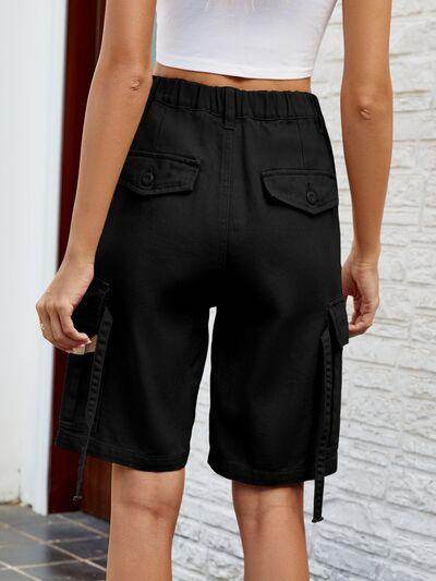 High Waist Denim Shorts with Pockets for Women - Selvanelle