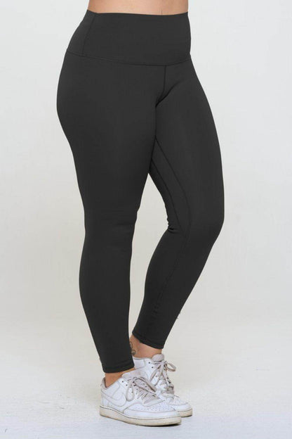 Yelete Full Size Fleece Lined High Waisted Leggings for Comfort - Selvanelle