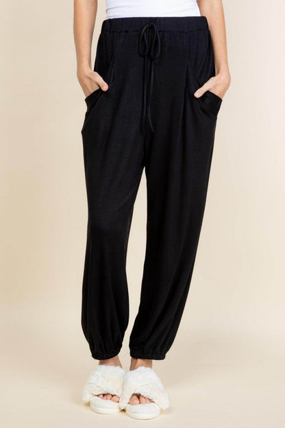 Super Lady Full Size Drawstring Elastic Waist Joggers - Selvanelle