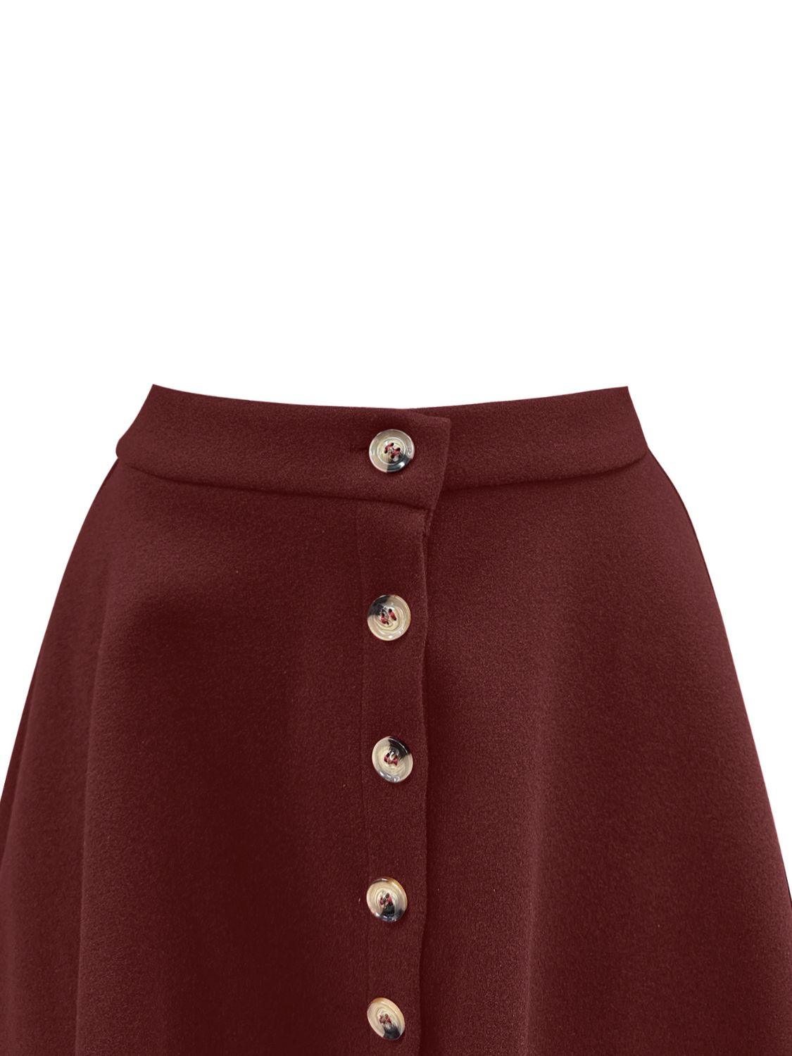 Buttoned Corduroy Mini Skirt for Stylish Everyday Wear