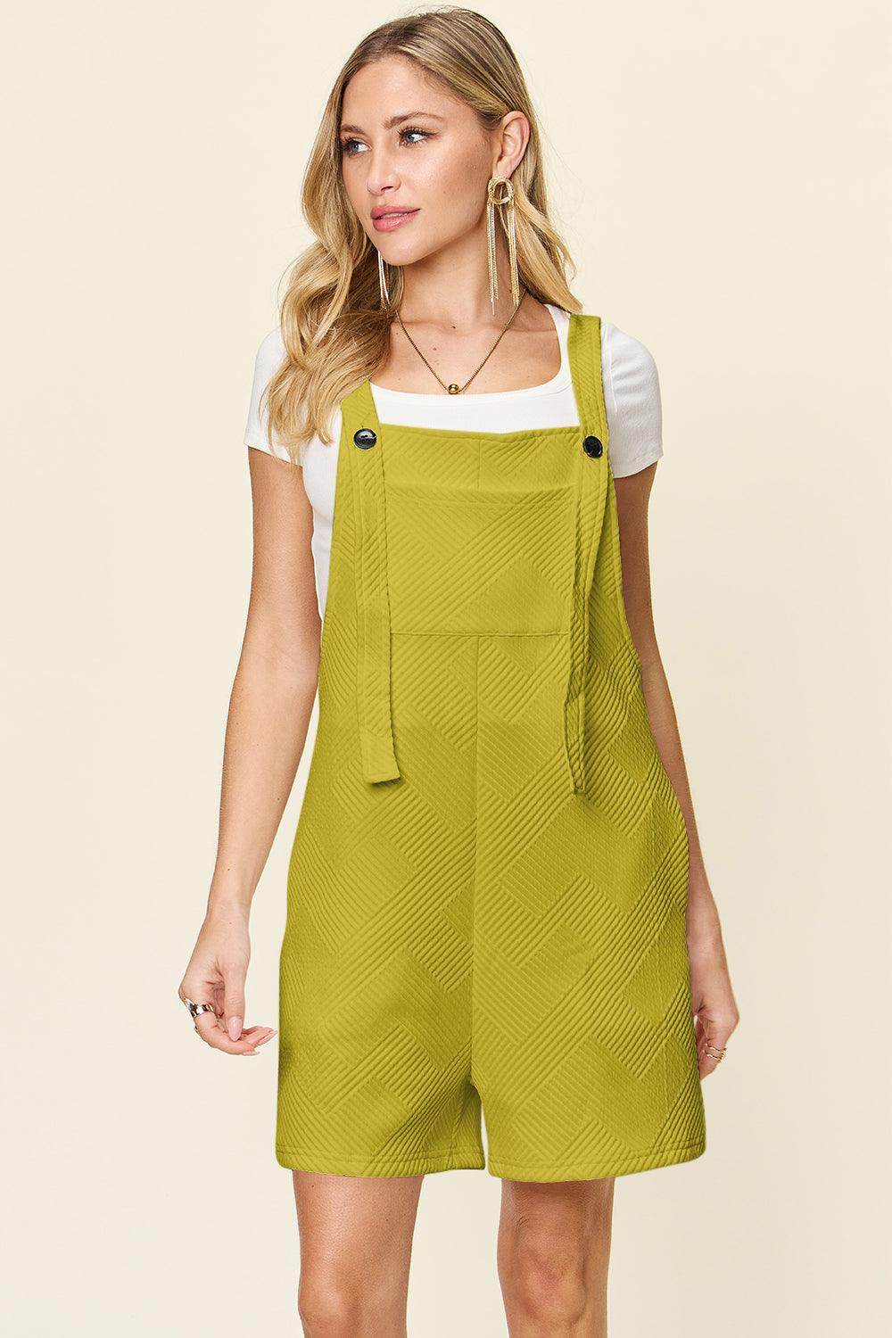 Double Take Full Size Texture Sleeveless Romper for Women - Selvanelle