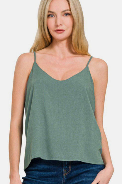 Zenana Two Layered Spaghetti Strap Cami for Women - Selvanelle