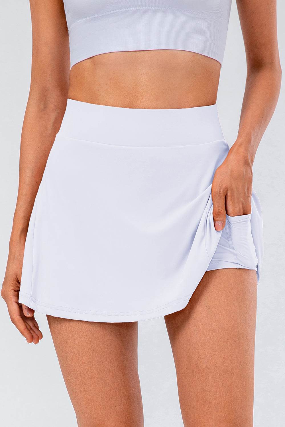 High Waist Pleated Active Skirt - Selvanelle