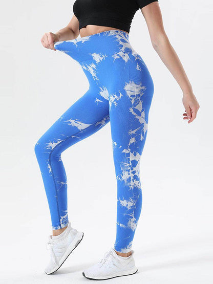 Tie-Dye High Waist Active Leggings for Comfort and Style - Selvanelle