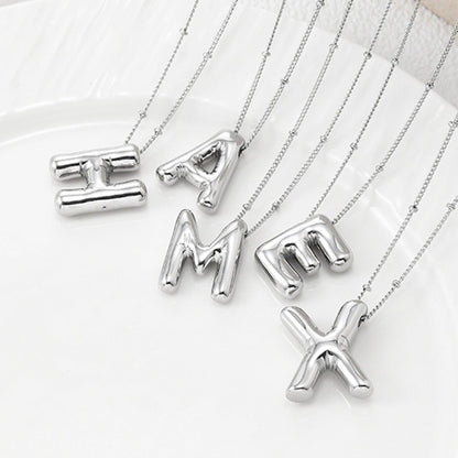 Copper Bubble Letter Pendant Necklace for Stylish Charm - Selvanelle