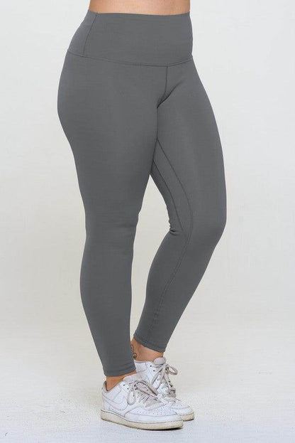 Yelete Full Size Fleece Lined High Waisted Leggings for Warmth - Selvanelle