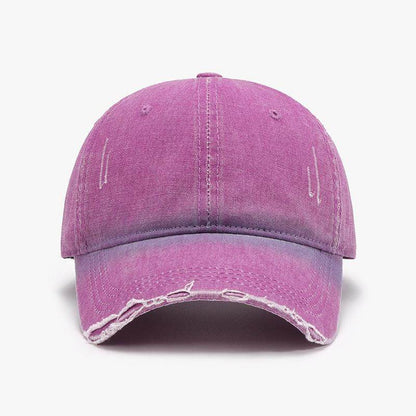 Distressed Washed Adjustable Baseball Cap for All Seasons - Selvanelle